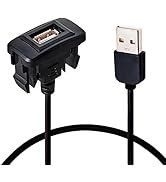 Anina USB Port Car Charger for Toyota, Male to Female USB Power Socket Adapter, Panel Flush Mount...