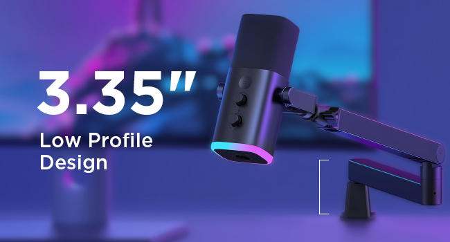 low profile boom arm stand