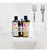 ENONCI RV Accessories for Inside, Camper Must Haves,2 Pack Shower Corner Storage Bar with 2 Razor...