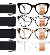 CHOFILORD Progressive Multifocus Reading Glasses for Women Men Blue Light Blocking Computer No Li...