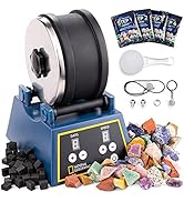 NATIONAL GEOGRAPHIC Rock Tumbling Kit - 3LB Extra Large Capacity, 3LB Rough Gemstones, 4 Polishin...