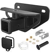 Nilight 2 Inch Rear Trailer Hitch Receiver Class 3 Tow Towing Hitch &amp; Cover Kit, Fits for 2003-20...