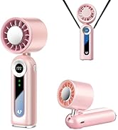Neliangia Handheld Portable Ice Cooling Fan USB Rechargeable, Mini Personal Pocket Turbo Fan 2200...