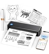 PEDOOLO Inkless Portable Printer for Travel, Wireless Thermal Printer Supports 8.5 x 11 Inch US L...