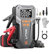 UTRAI 5000A 150PSI Jump Starter with Air Compressor, 12V Portable Jump Box (All Gas/10L Diesel), ...