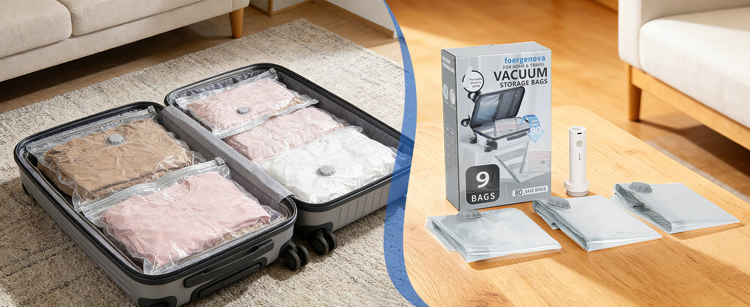 Vacuum Seal Bags With Wireless Electric Pump