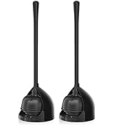 uptronic 2 Pack Toilet Plunger with Holder, Unique Plunger with All-Angle Design, Plungers for Ba...