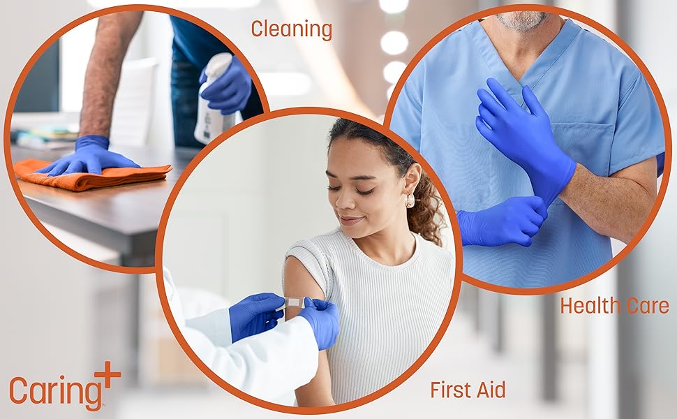 Caring+ Nitrile Exam Gloves