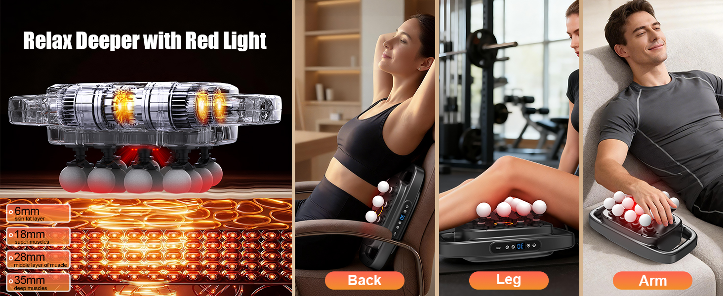 back massager for pain relief deep tissue