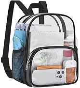 USPECLARE Clear Backpack for Stadium Events Small Clear Backpack 11.5x9.5x6 for Concert Sport Eve...