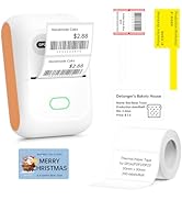 DETONGER DP26 Label Maker Machine with Tape Portable Thermal Printer Bluetooth Sticker Maker Comp...