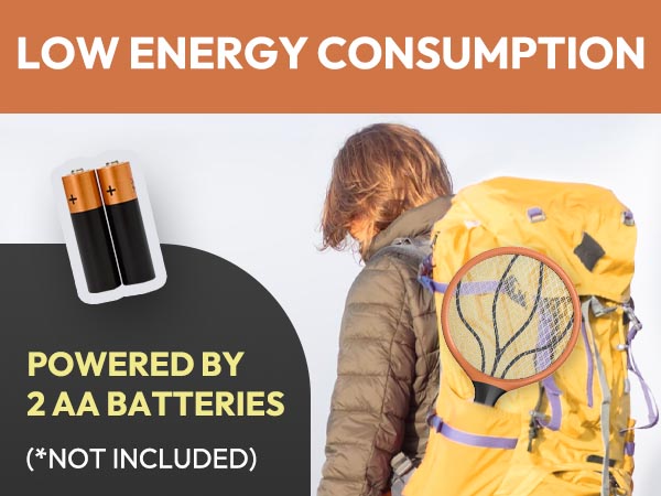 Low Energy Consumption, 2AA Battery, Electric Fly Swatter