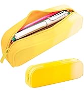 minimaliving Pencil Case,Colorful Silicone Waterproof Pencil Pouch Aesthetic Lightweight&amp;Portable...