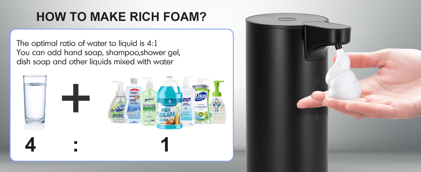 automatic stainless steel soap dispenser foaming