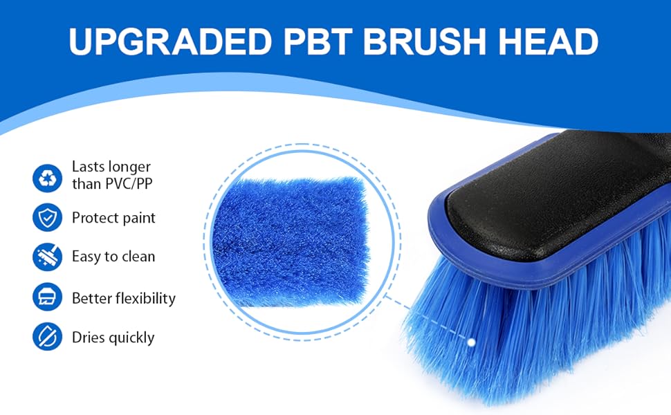 PBT Car Wash Brush with Long Handle