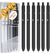 Vanhench 6PCS Elegant Black Gel Pens, Cool Construction Accessories for Dad Boyfriend, Birthday G...