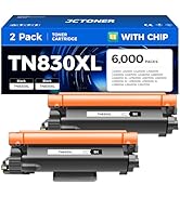 TN830XL Black Toner Cartridge 2-Pack High Yield Replacement for Brother TN830XL TN830 XL Compatib...