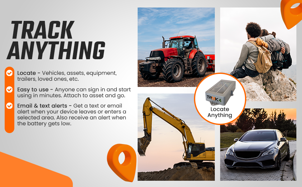 gps tracker trailer solar vehicles assets equipment trak4