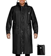 ANYOO Hood Rain Poncho Waterproof Lightweight Raincoat for Men Women Adult with Pocket for Hiking...