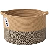 HZFTJOY Large Storage Basket for Organizing,65L Woven Blanket Baskets,Laundry Basket Organizer fo...