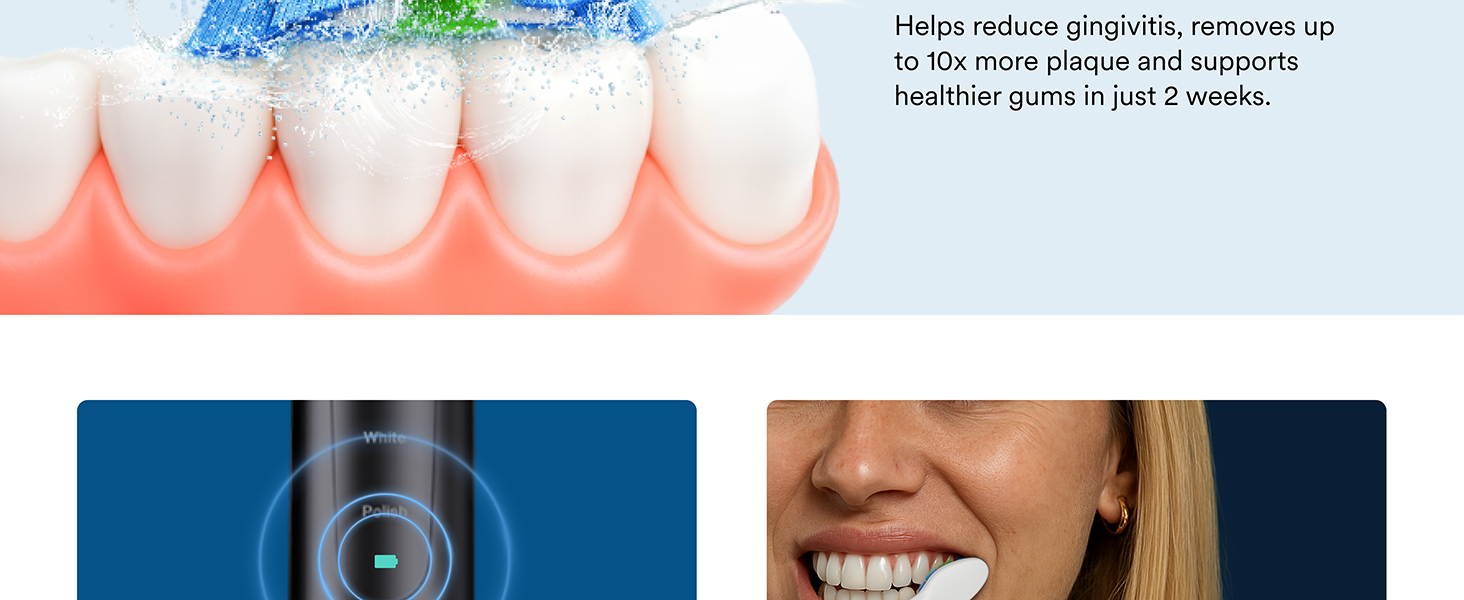Auraglow electric toothbrush plaque and gum health
