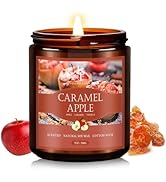 Fall Candle, Caramel Apple Scented Candles for Home, Natural Soy Autumn Candle Aromatherapy Candl...