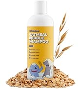 PETHROOM Premium Oatmeal Dog Shampoo for Itchy Sensitive Skin, Hypoallergenic Dog Shampoo with Oa...