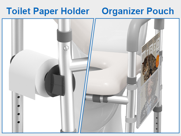 raised toilet seat with handles