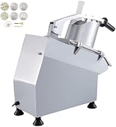 VEVOR Commercial Food Processor 2 Feeding Holes, 550W Electric Vegetable Slicer 1600 RPM, Stainle...