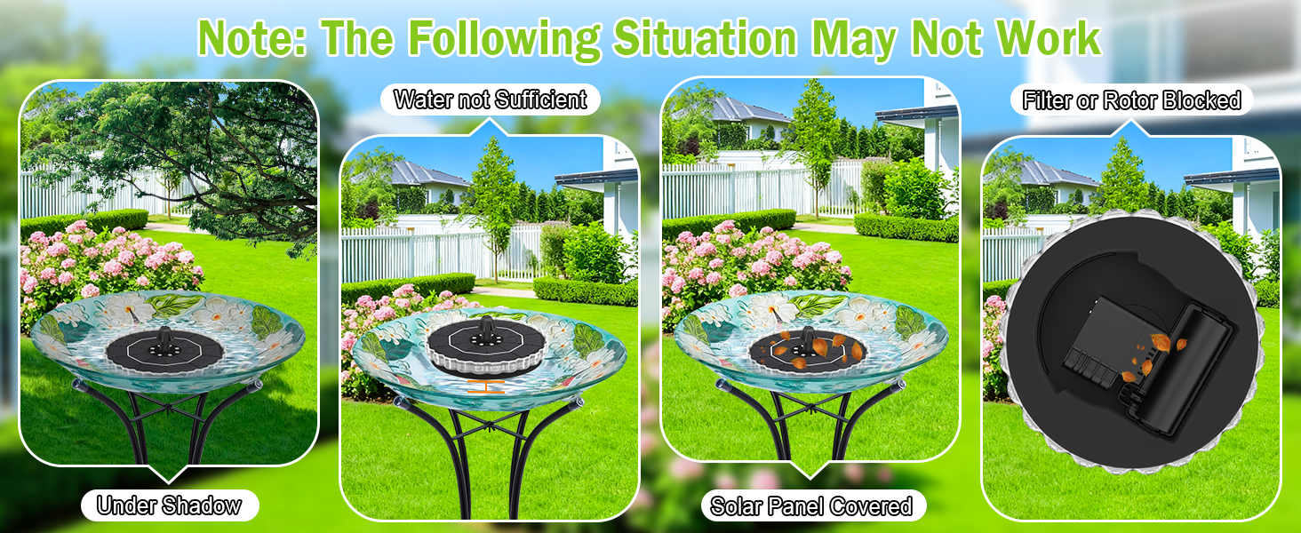 solar bird bath fountains