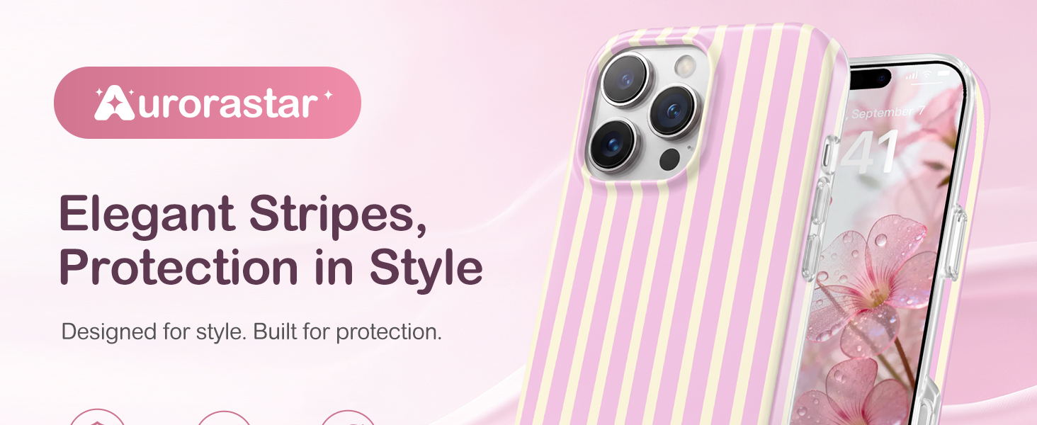 pink striped phone case