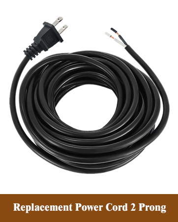 2 prong replacement power cord