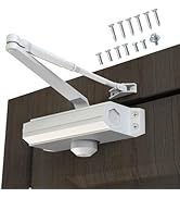 GEKRONE Automatic Door Closer Heavy Duty Fire Prevention Spring Hydraulic Aluminum Alloy Surface ...