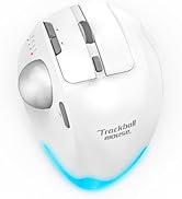 JOMAA Ergonomic Wireless Trackball USB Mouse with 4800 CPI/7 Programmable Buttons, Thumb Control ...