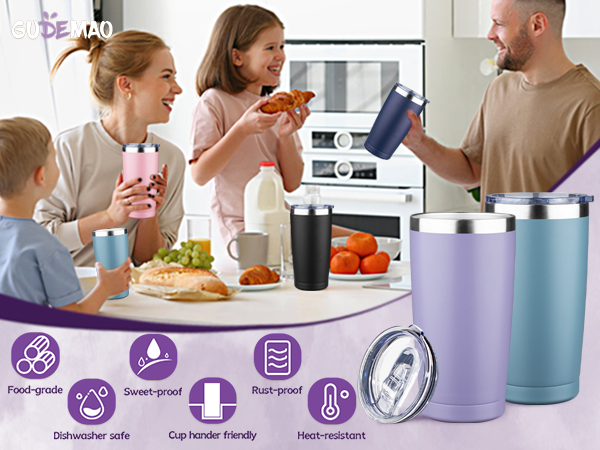 20 oz Tumbler with Lids and Straws