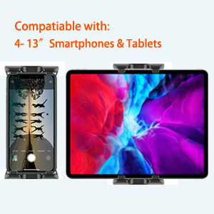 ipad holder mic stand compatible 4-13in