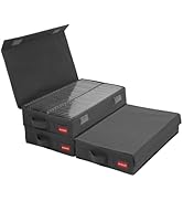 NUSWOR Audio Cassette Storage Solution - Stackable Cassette Tape Box - Cassette Tape Case Pack of...