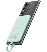 VEEKTOMX Slim Portable Charger, 5000mAh Lightweight Power Bank with Wired USB C Cable, Ultra Thin...