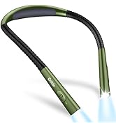 Gritin Book Light, Rechargeable Neck Light for Reading - 4-Color&amp;5-Brightness,Bendable Arms,30-mi...