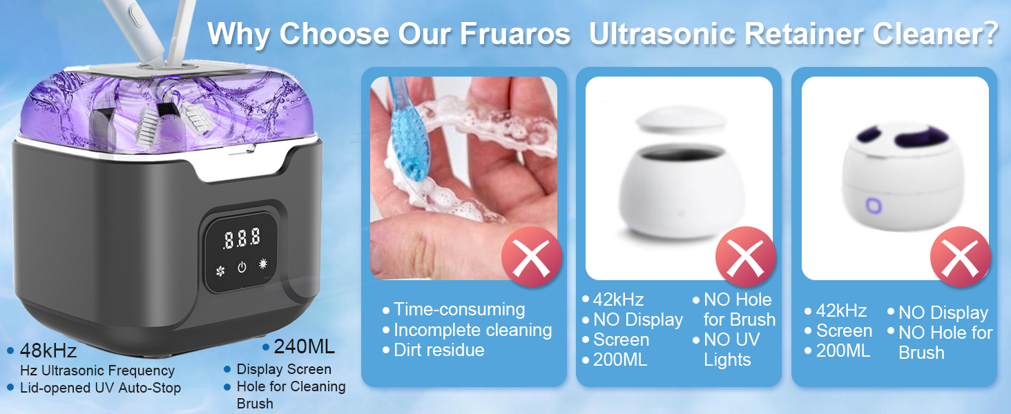 dental pod ultrasonic cleaner for retainers