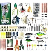 FONMANG 322 PCS Bass Fishing Lures Accessories Kit with Manual - Fishing Hooks Minnow Crankbait F...