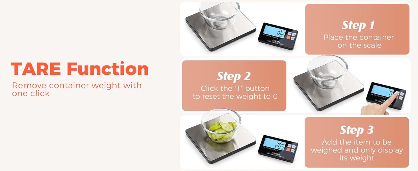 Atogou Upgraded Wireless Food Scale