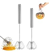 Flinbius Semi-Automatic Whisk,Stainless Steel Egg Whisk,Premium Stainless Steel Mixer for Kitchen...