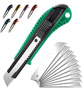 TIFICAL Box Cutter Utility Knife, Auto-Lock Box Cutter Retractable, 18 MM Wide Blade Box Knife, S...