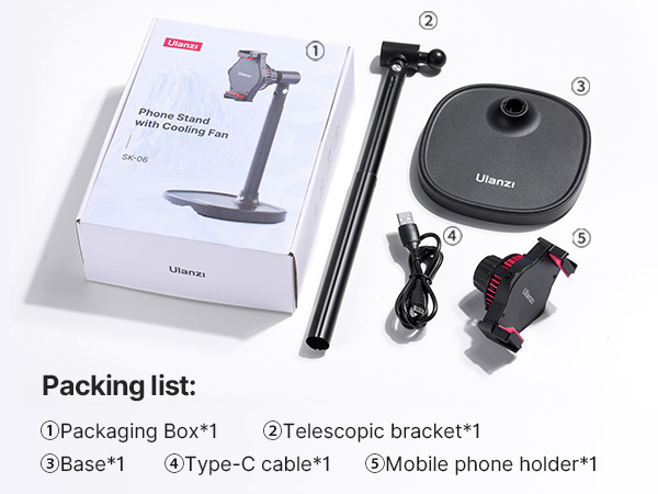 Ulaniz SK-06 Mobile Phone Clip Live Streaming Cooling Set