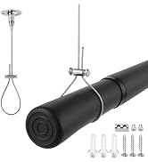 1 Pcs Ceiling Mounted Shower Curtain Rod Support, 59" Adjustable Ceiling Suspension Holder for Cu...