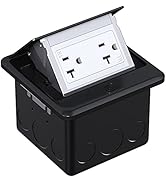 WEBANG Pop Up Floor Outlet Box with 20 Amp Tamper-Resistant Receptacle Outlet, Corrosive Resistan...