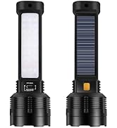 2 Pack LED Rechargeable Flashlight - 20000 Lumens Super Bright Tactical Flash Light, Compact &amp; Wa...