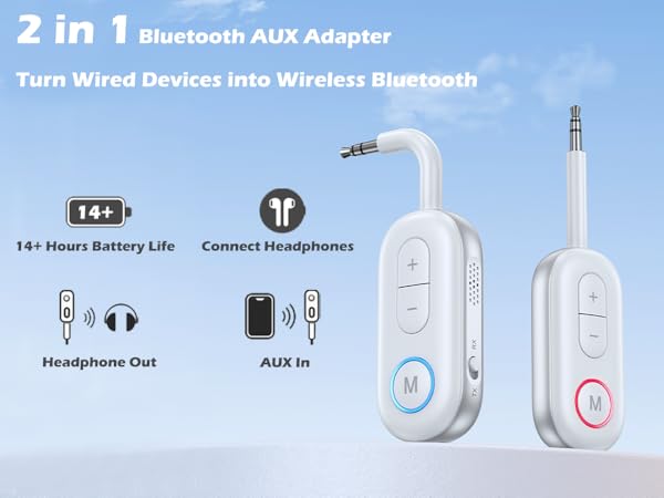 Multi device Aux Bluetooth Adapter