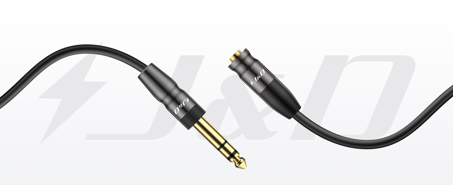1/4 inch TRS to 3.5mm TRS Cable,Gold-plated plugs,Audio Extension Cable